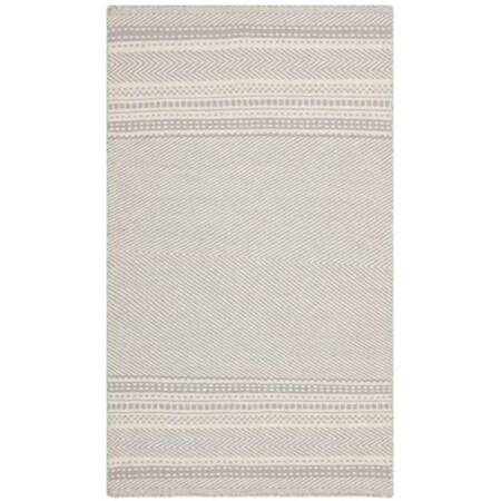 Safavieh Kilim Hand Woven Flat Weave Accent Rug- Grey - Ivory- 2 X 3 Ft. KLM419B-2